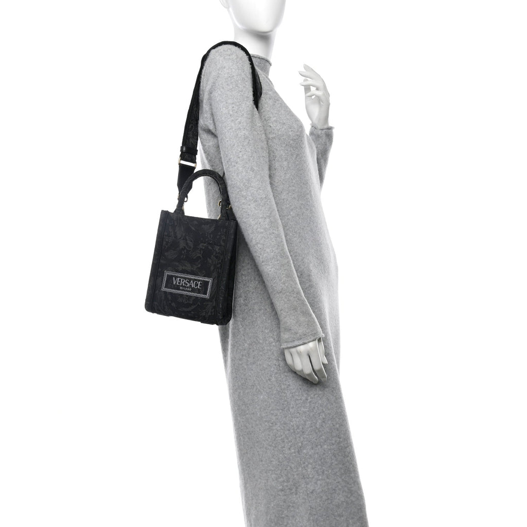 Jacquard Barocco Mini Athena Tote Black