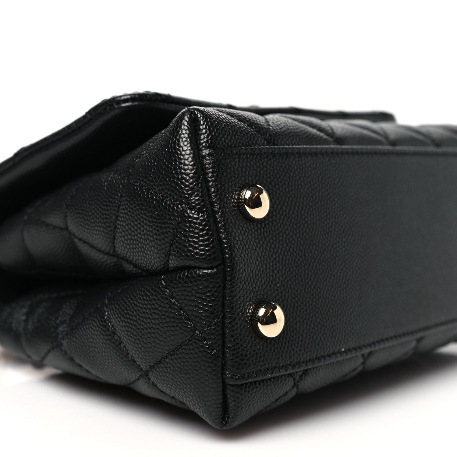 Caviar Quilted Extra Mini Coco Handle Flap Black