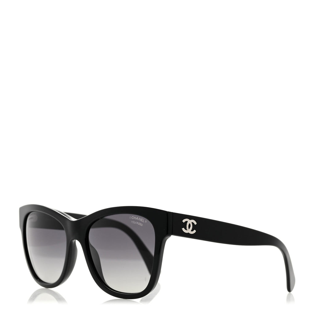 Acetate Polarized Square CC Sunglasses 5380 Black