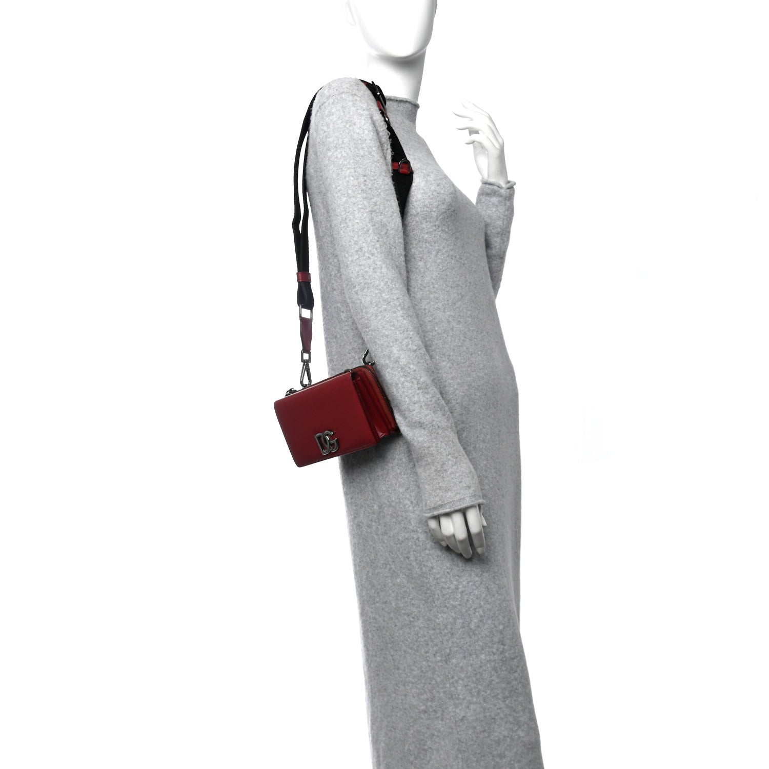 Calfskin Mini DG Convertible Bag Red