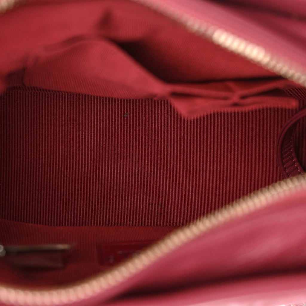 Aged Calfskin Quilted Small Gabrielle Hobo Fuchsia