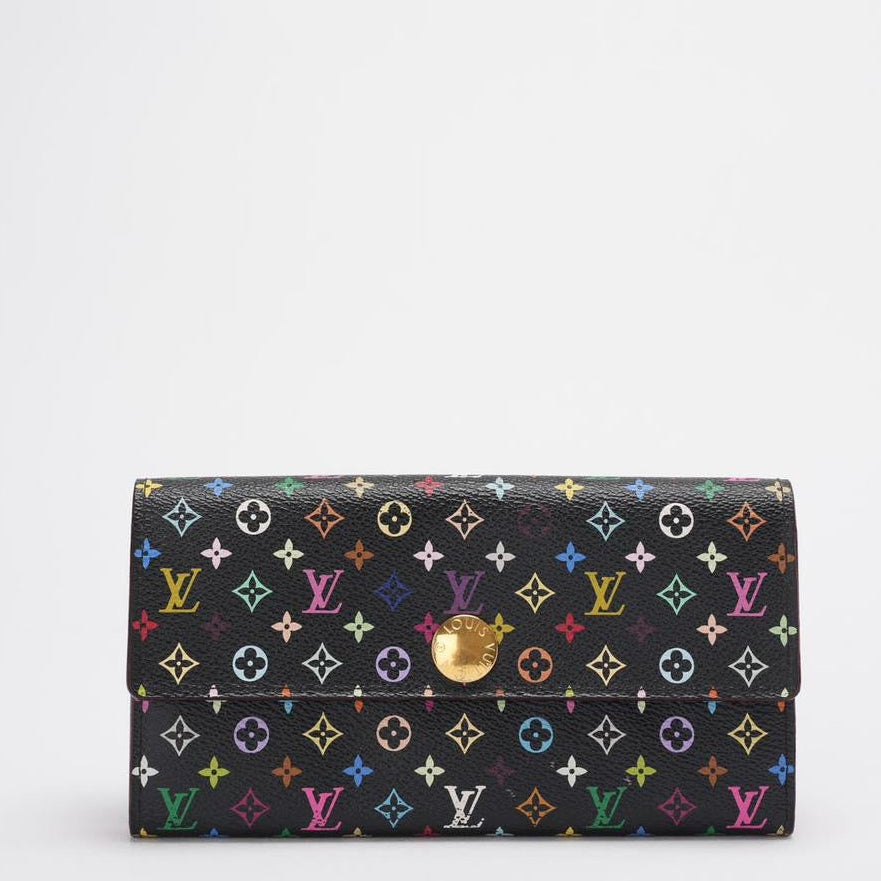 Louis Vuitton Monogram Multicolor Sarah Long Wallet Gold Hardware Limited Edition