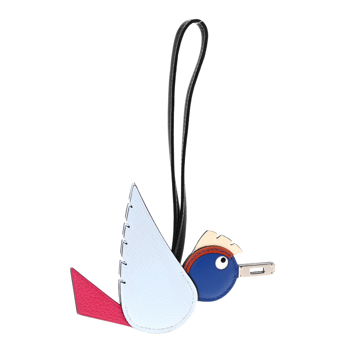 Epsom Swift Chevre Mysore Birdy Bag Charm Bleu Brume Rose Mexico Bleu Royal Cuivre Nata Black