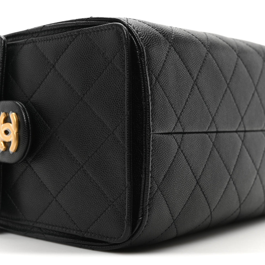 Caviar Quilted Small Chanel 25 Handbag Black