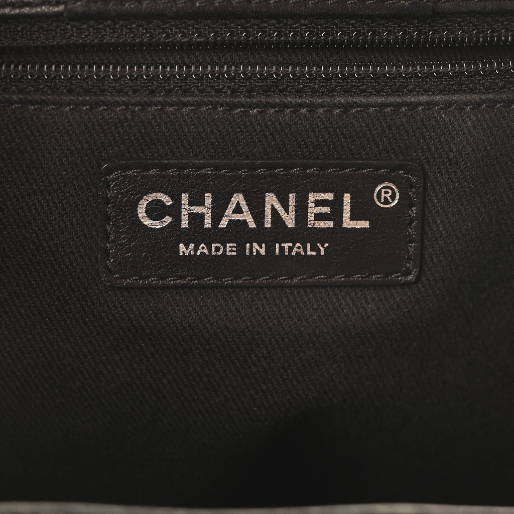 Caviar Quilted Large CC Bucket Bag Black