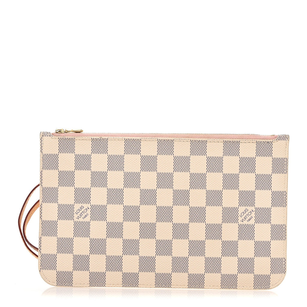 Damier Azur Neverfull MM GM Pochette Rose Ballerine