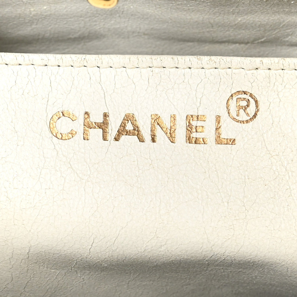 Caviar Quilted Shopper Tote White