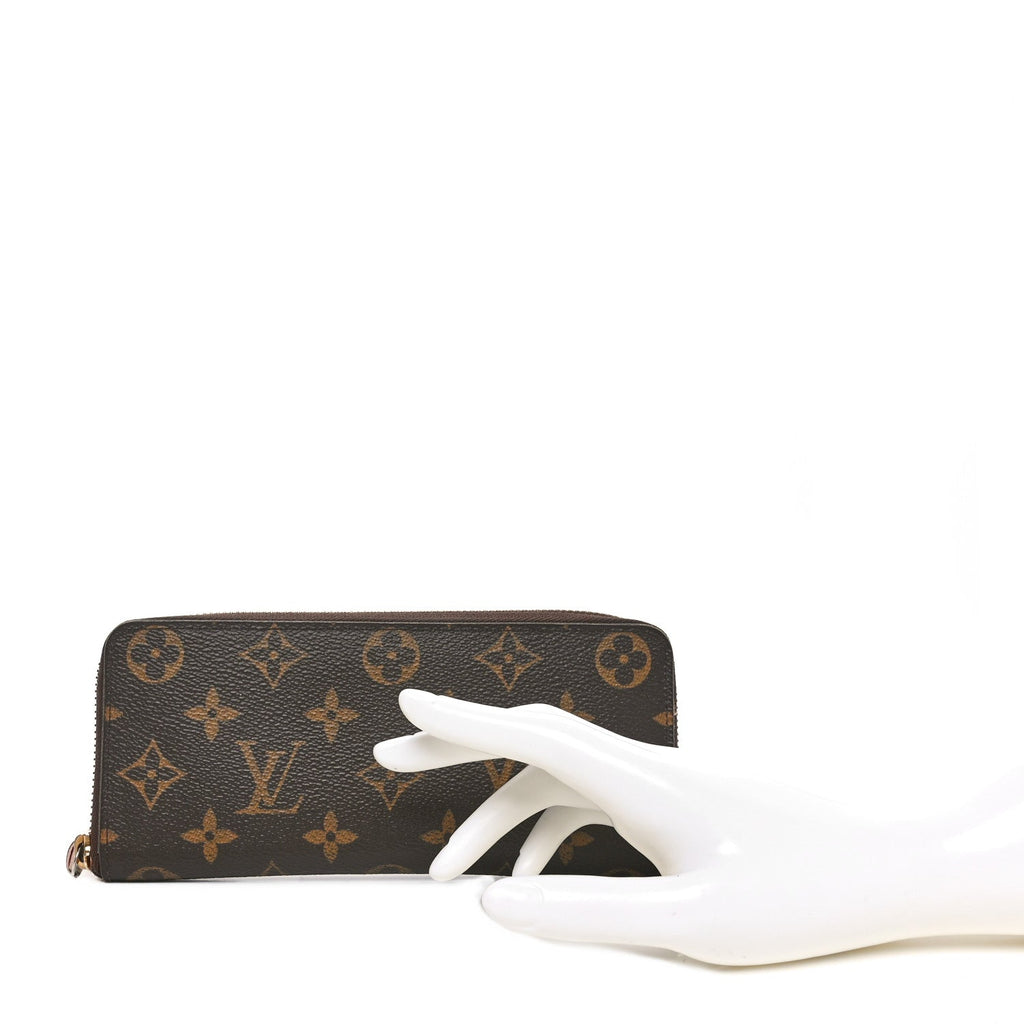 Monogram Clemence Wallet Rose Ballerine