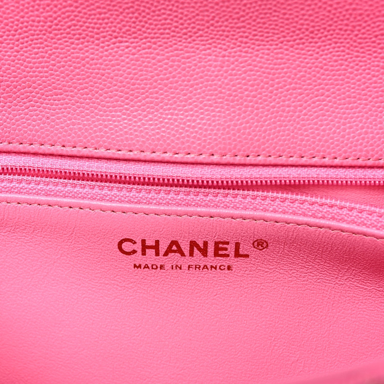 Caviar Quilted Flap Clutch Pink