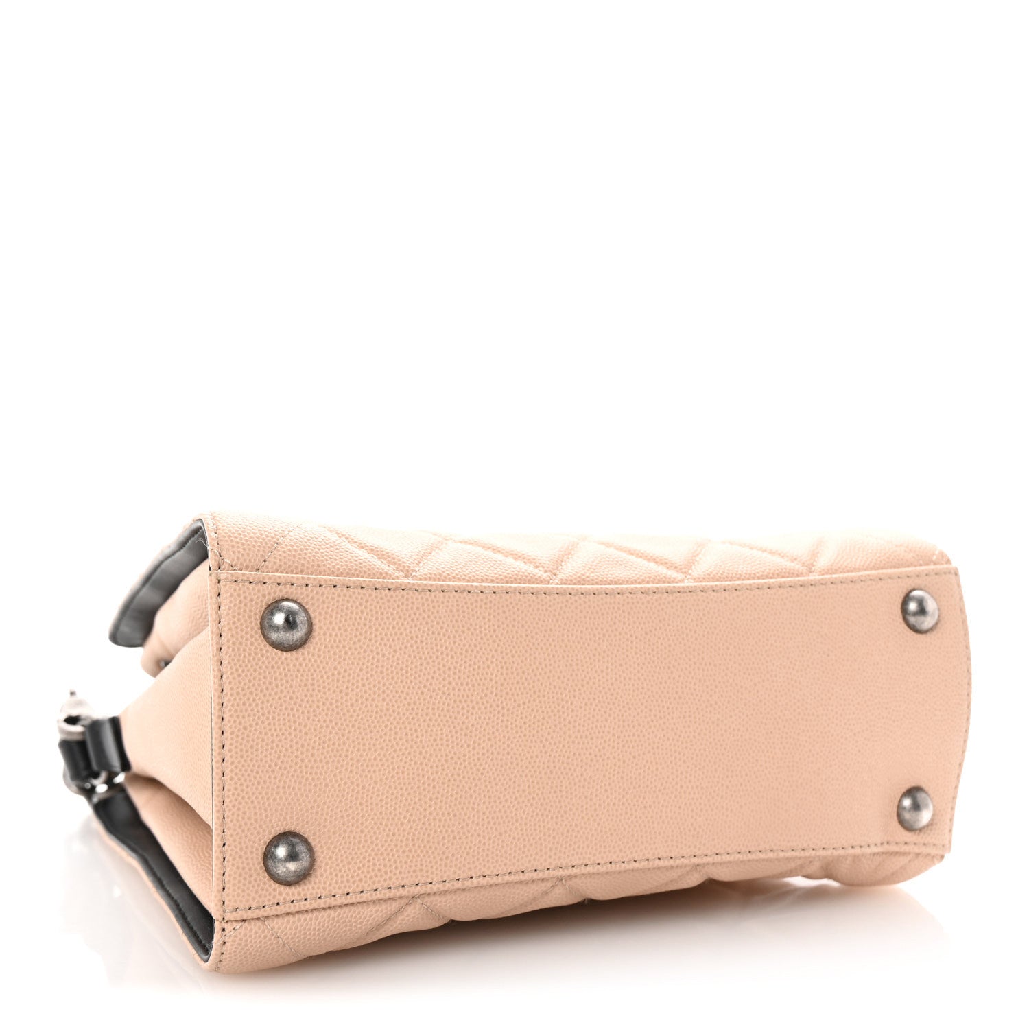 Caviar Quilted Small CC Bucket Bag Beige