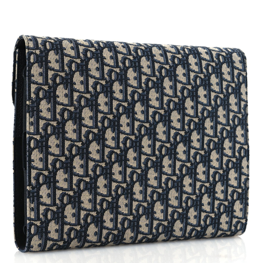 Oblique Jacquard Saddle Diary 45 Pouch Blue