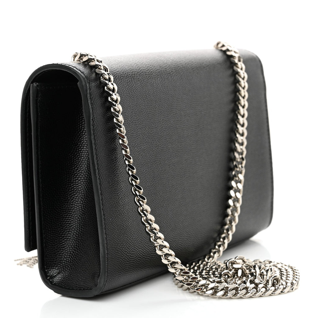 Grain De Poudre Small Classic Monogram Kate Tassel Satchel Black