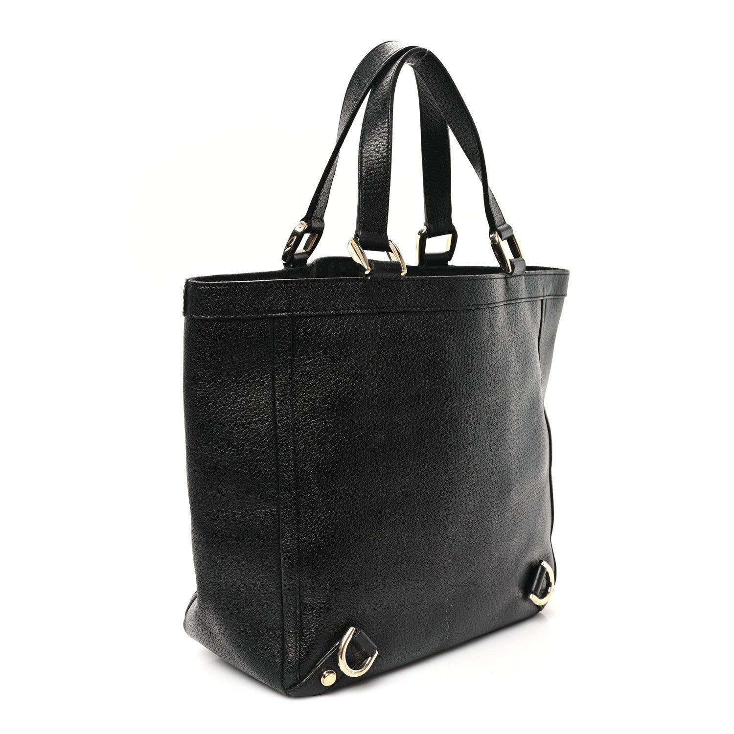 Calfskin Abbey Tote Black