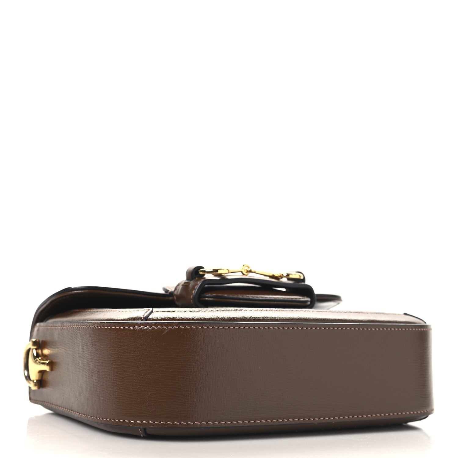 GG Supreme Monogram Web Mini Horsebit 1955 Shoulder Bag Beige Brown Sugar