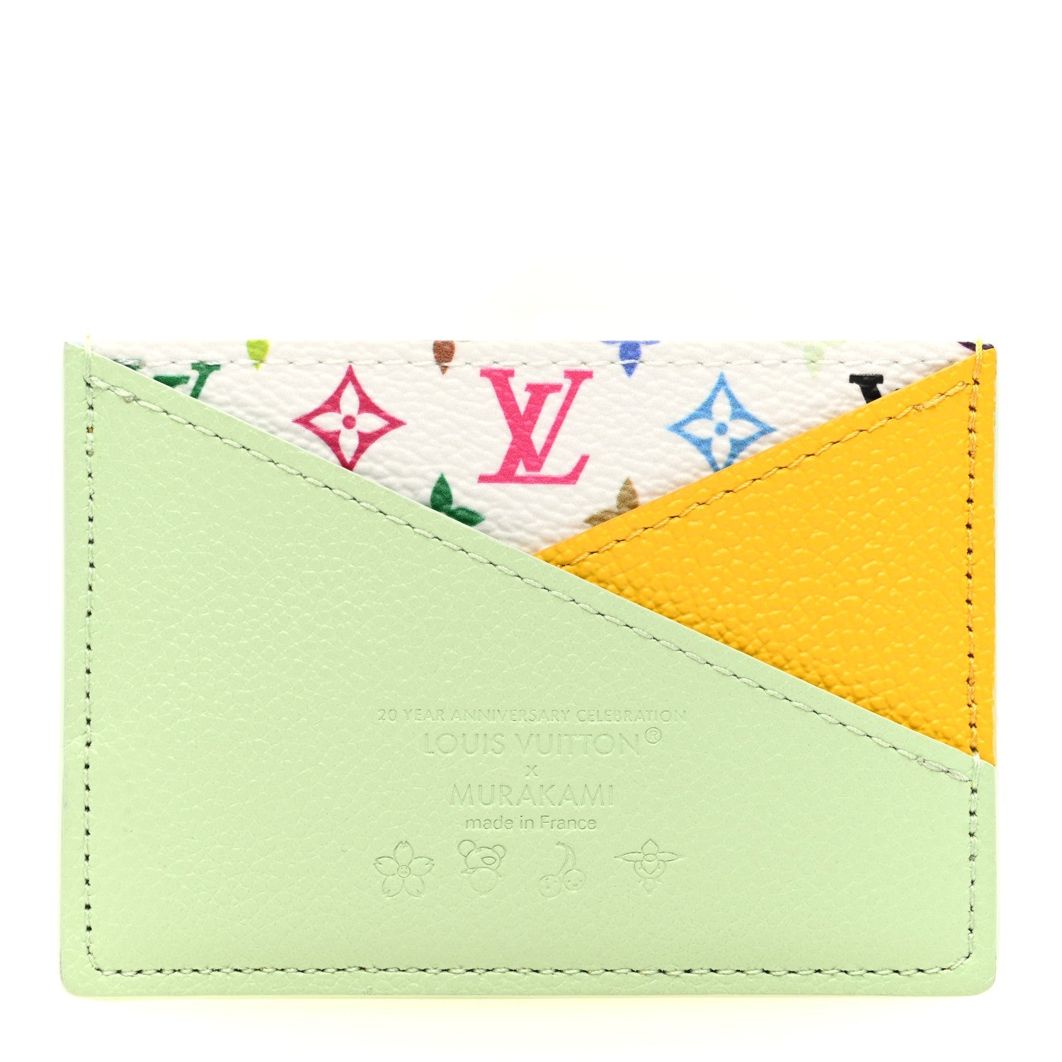 LV X TM Monogram Multicolor Criss-Cross  Holder Green Tea Gingko Green Tea Gingko Yellow