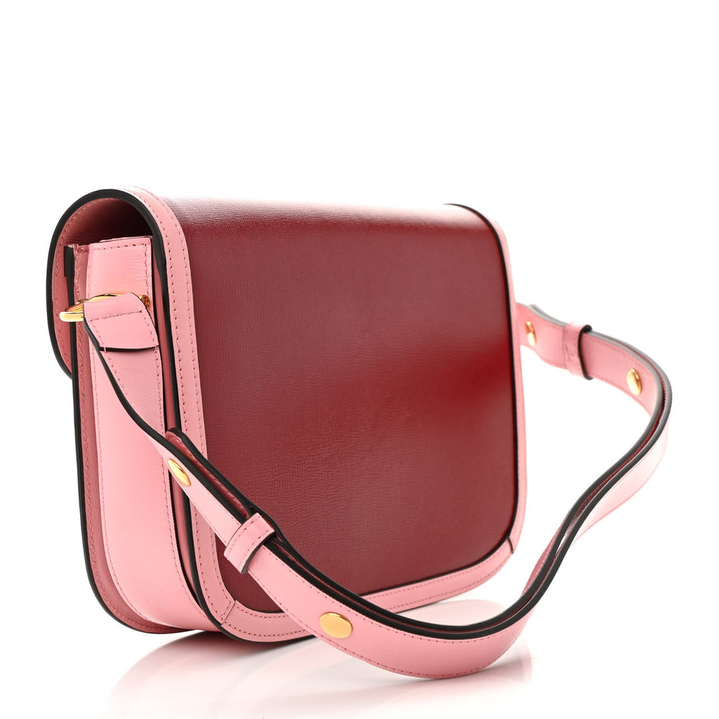 Azalea Calfskin Horsebit 1955 Shoulder Bag New Cherry Red Wild Rose
