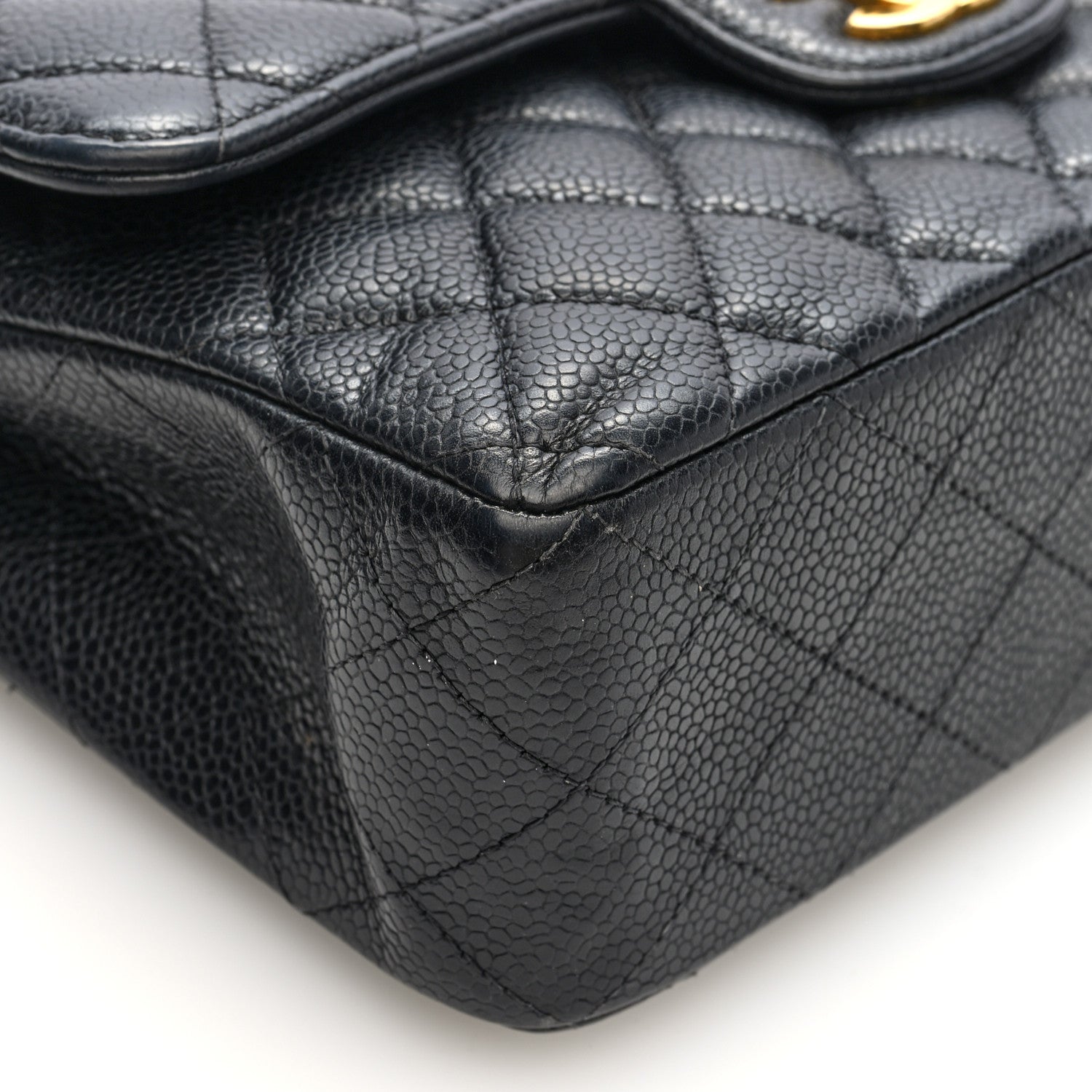 Caviar Quilted Small Double Flap Black