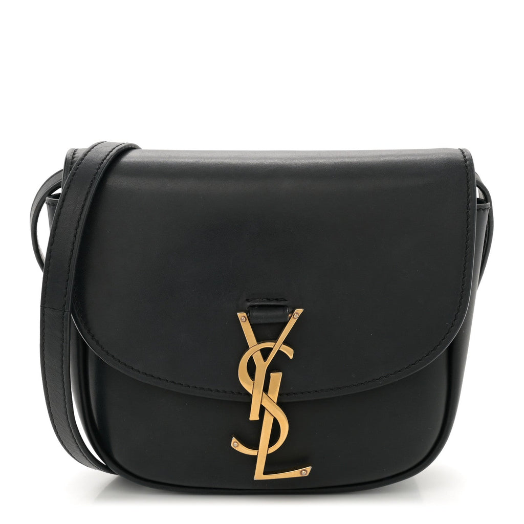 Smooth Calfskin Classic Monogram Small Kaia Satchel Black