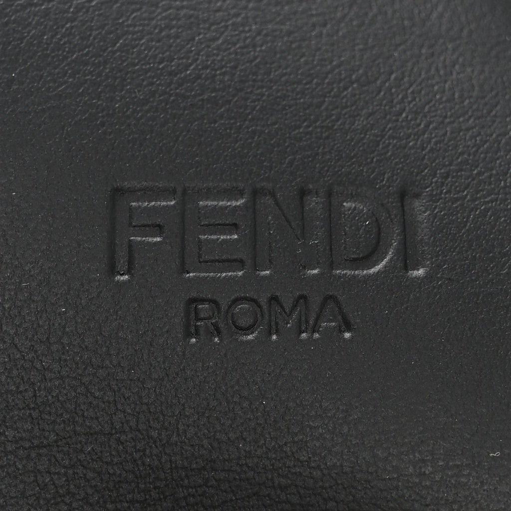 Shearling Calfskin FF Strap Black Tobacco