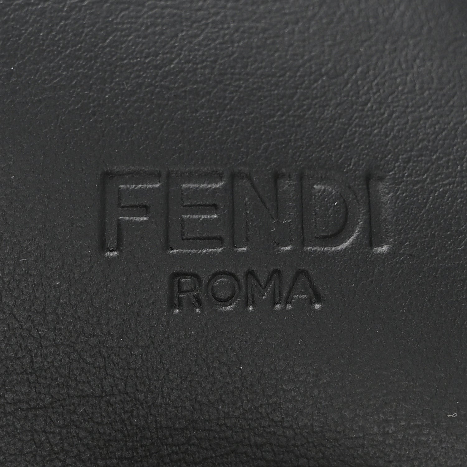 Shearling Calfskin FF Strap Black Tobacco
