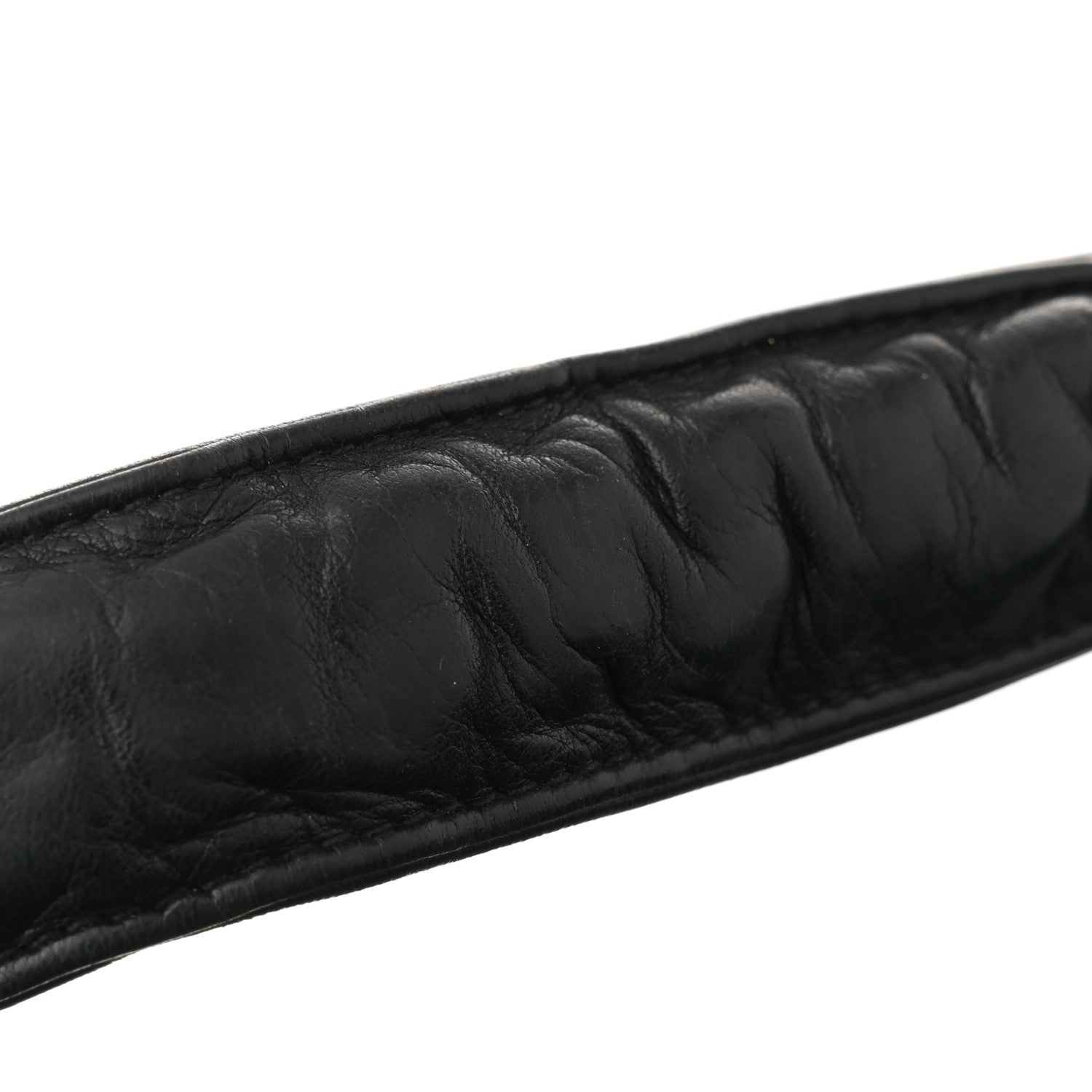 Lambskin Quilted Shopping Tote Black