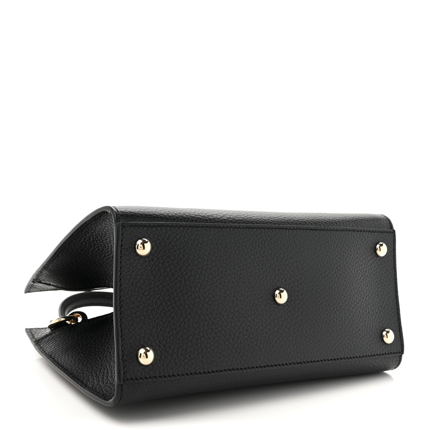 Dollar Calfskin Medium Soho Top Handle Satchel Black