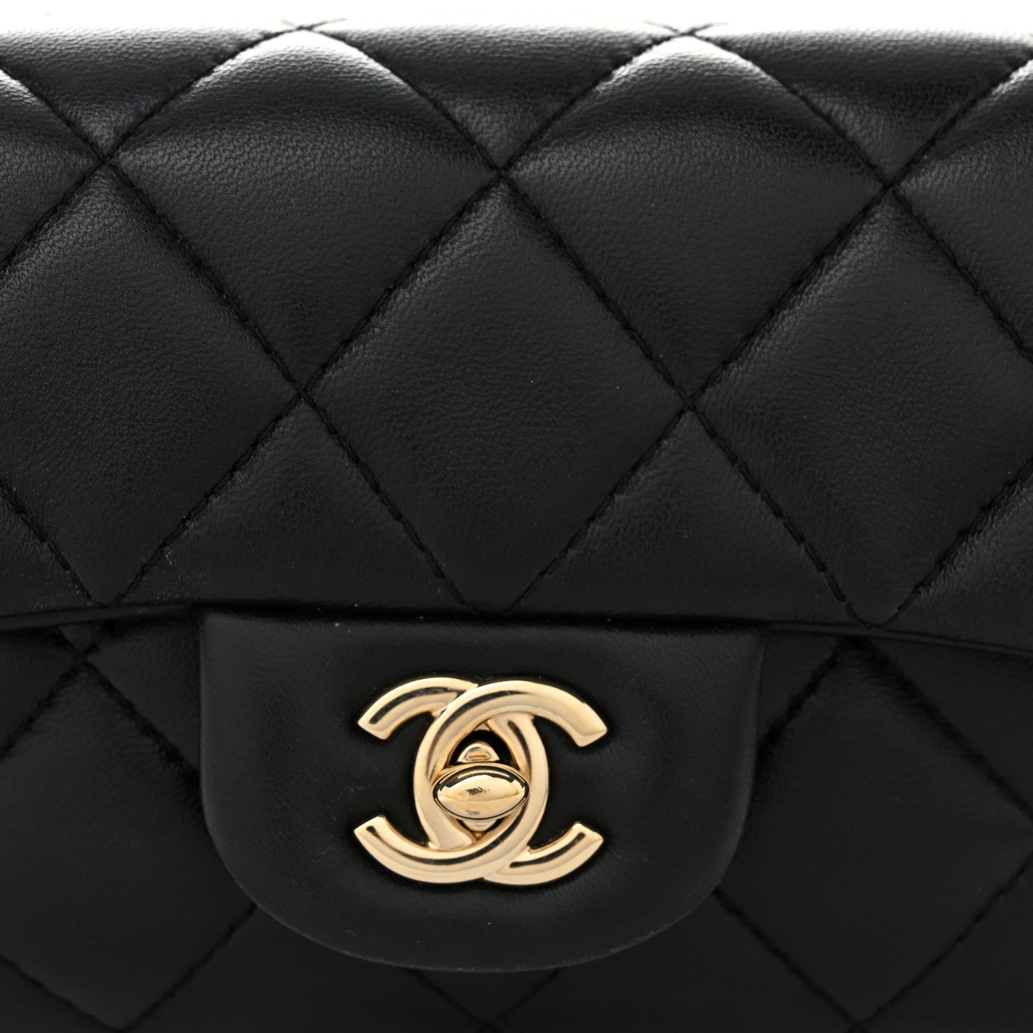 Lambskin Quilted Mini My Precious Waist Bag Black