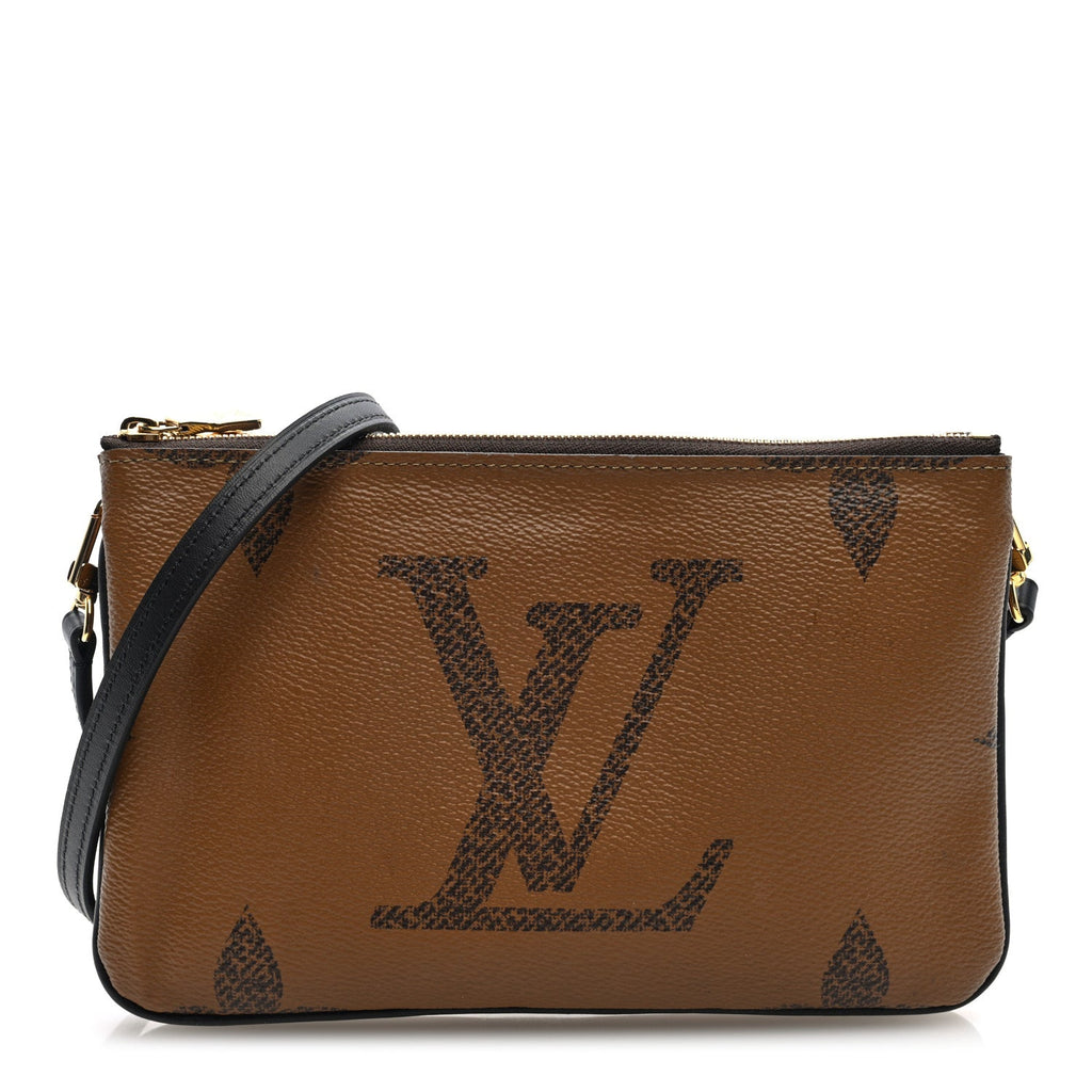 Reverse Monogram Giant Double Zip Pochette