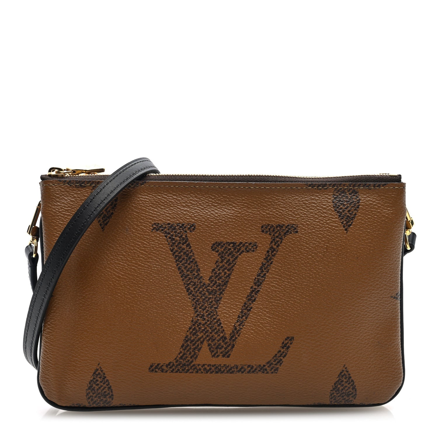 Reverse Monogram Giant Double Zip Pochette