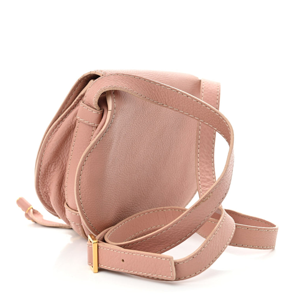 Calfskin Mini Marcie Round Crossbody Bag Anemone Pink