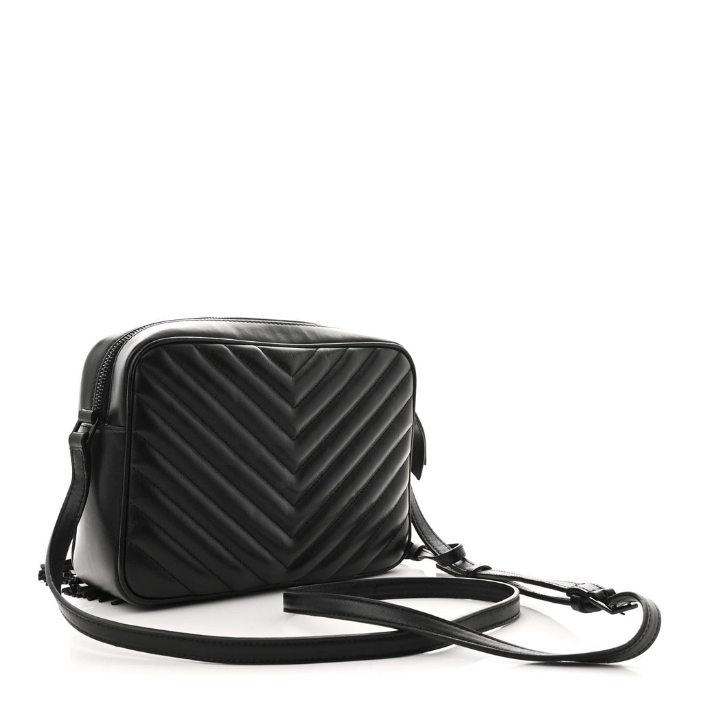 Calfskin Matelasse Monogram Monochrome Lou Camera Bag Black