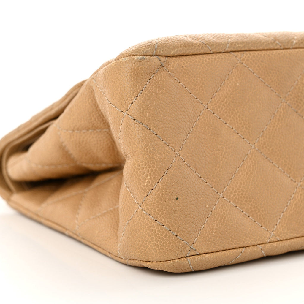 Caviar Quilted 2.55 Reissue 227 Flap Beige