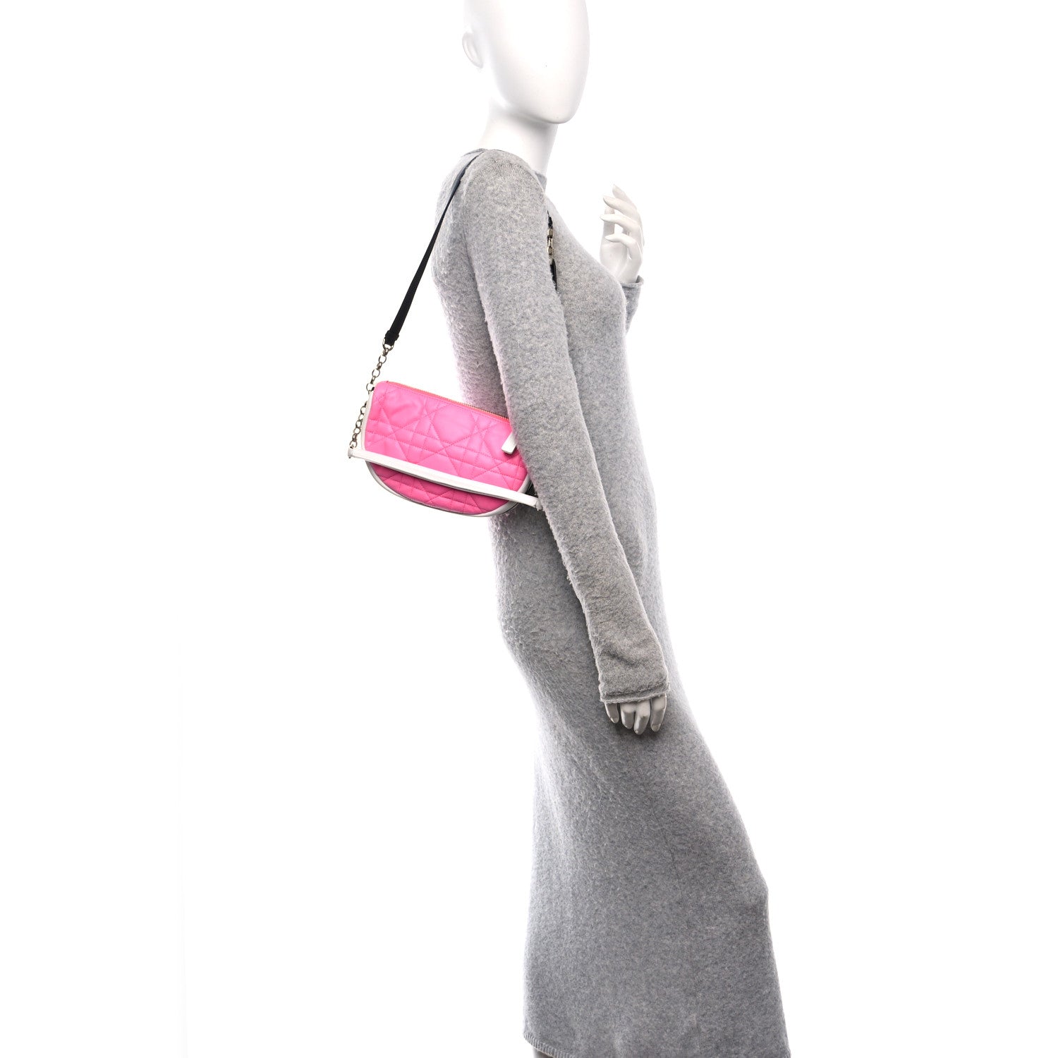 Lambskin Cannage Small Dior Vibe Hobo Bag Pink