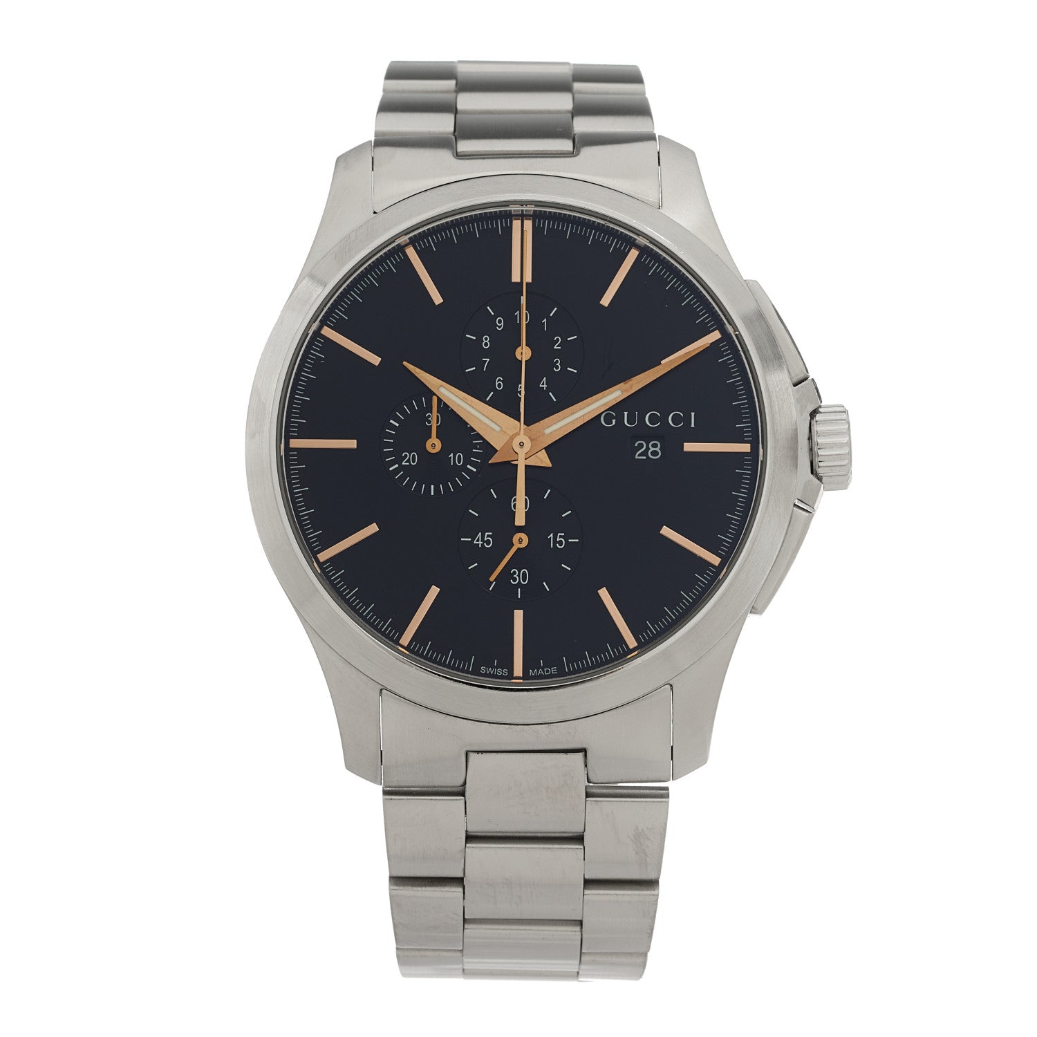 Stainless Steel 44mm G-Timeless Chronograph Quartz Watch Black