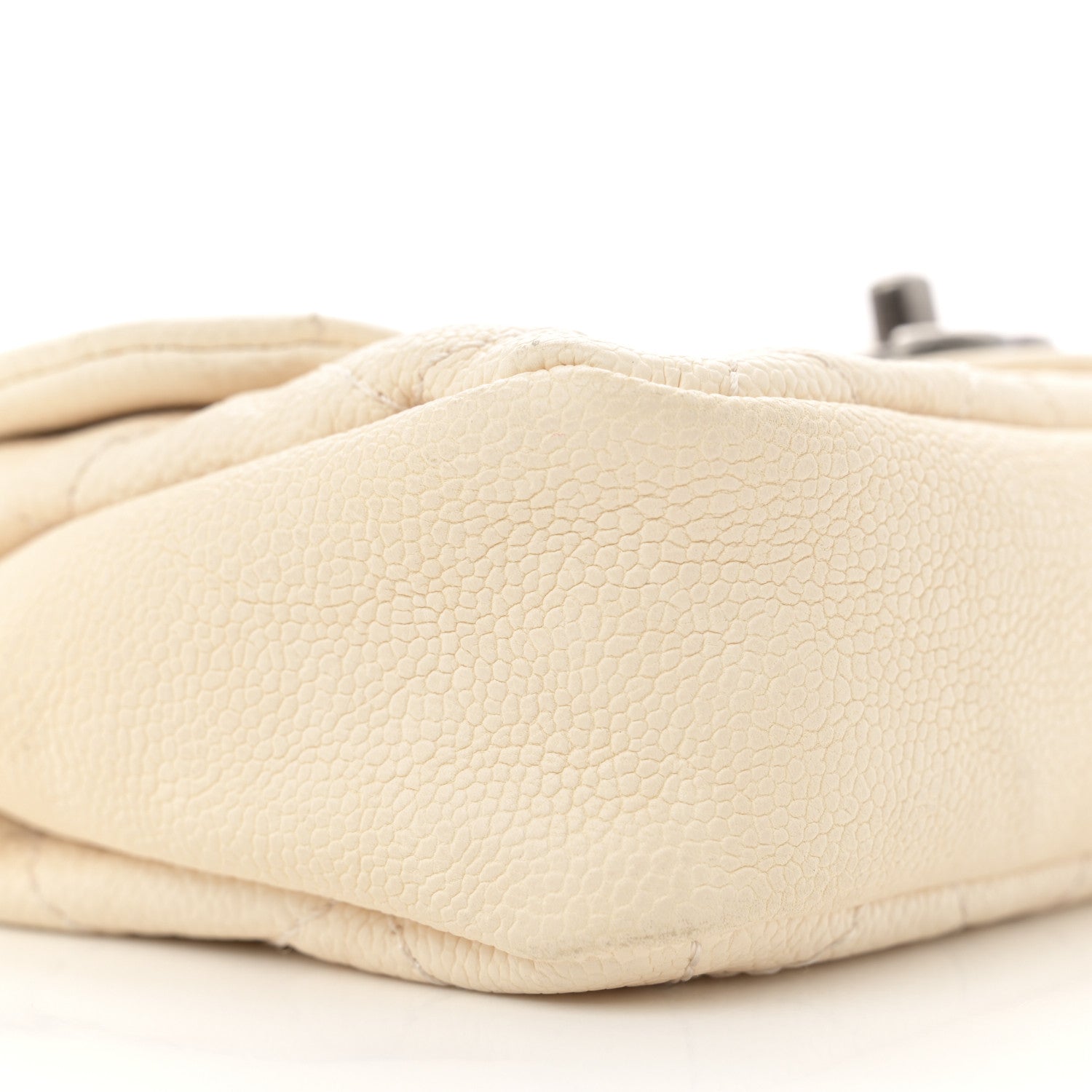 Caviar Quilted Mini Simply CC Flap White