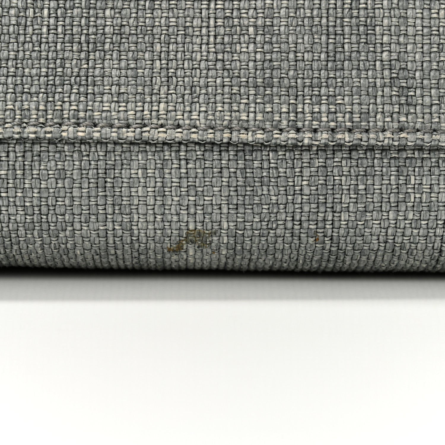 Woven Straw Raffia Large Deauville Tote Grey