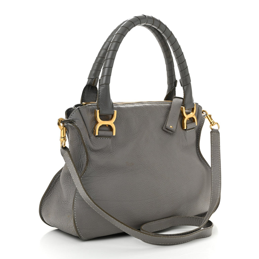 Calfskin Medium Marcie Satchel Cashmere Grey
