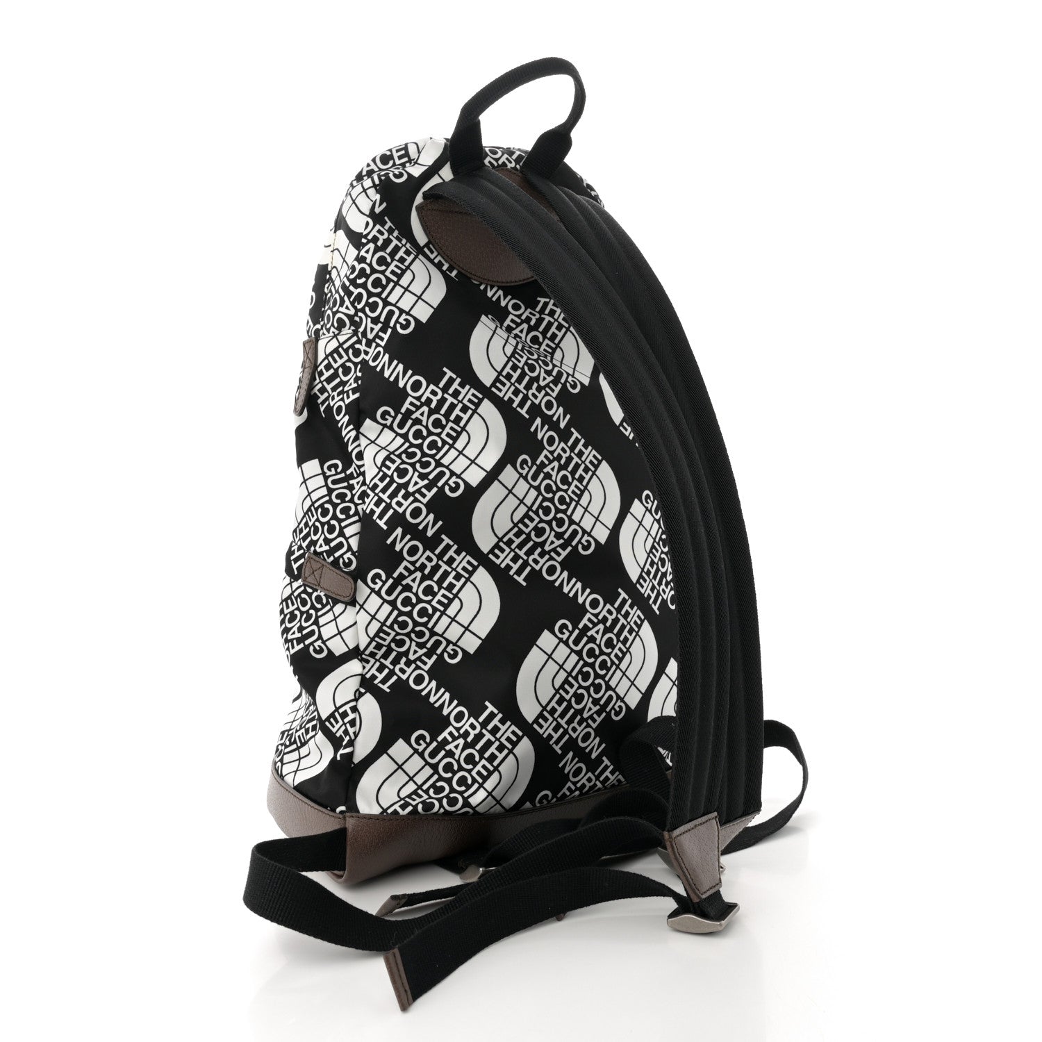 X THE NORTH FACE Econyl Nylon Medium Backpack Black Ivory New Acero Crop