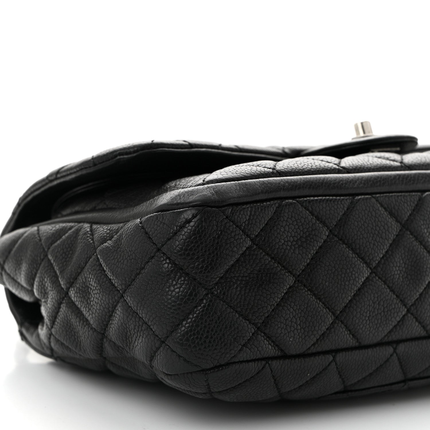 Caviar Quilted Medium Now and Forever Flap  Black