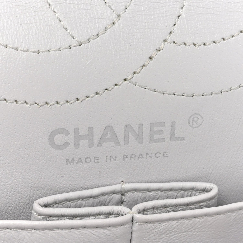 Aged Calfskin Quilted 2.55 Reissue 226 Flap White