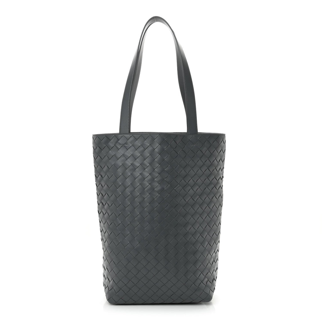 Calfskin Intrecciato Tote Bag Grey