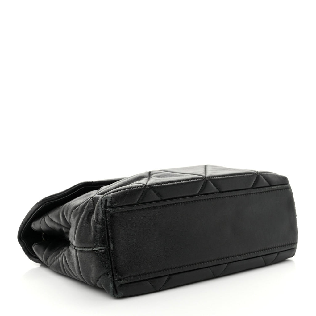 Nappa Triangle Stitched Large Spectrum Bag Black