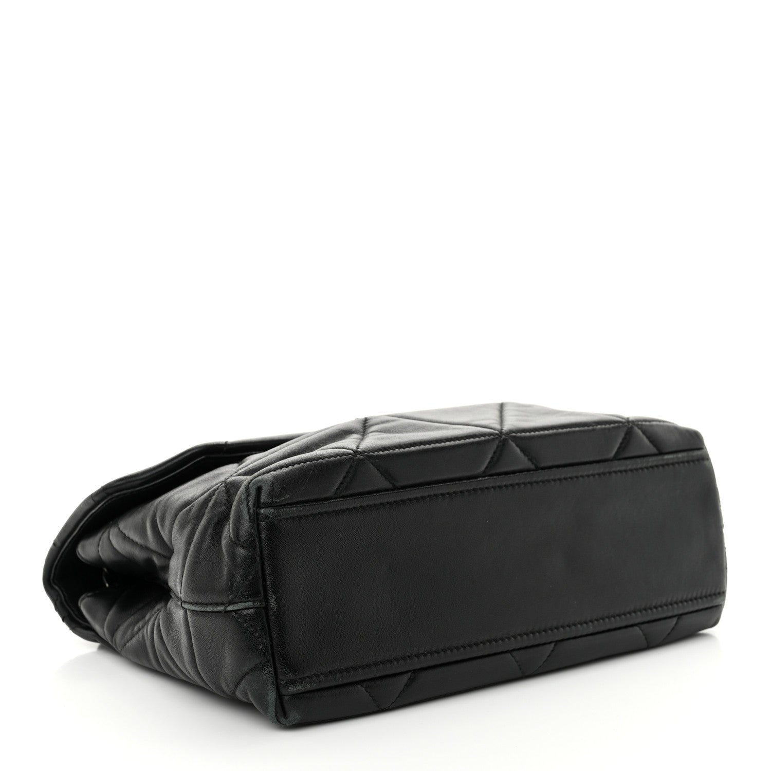 Nappa Triangle Stitched Large Spectrum Bag Black