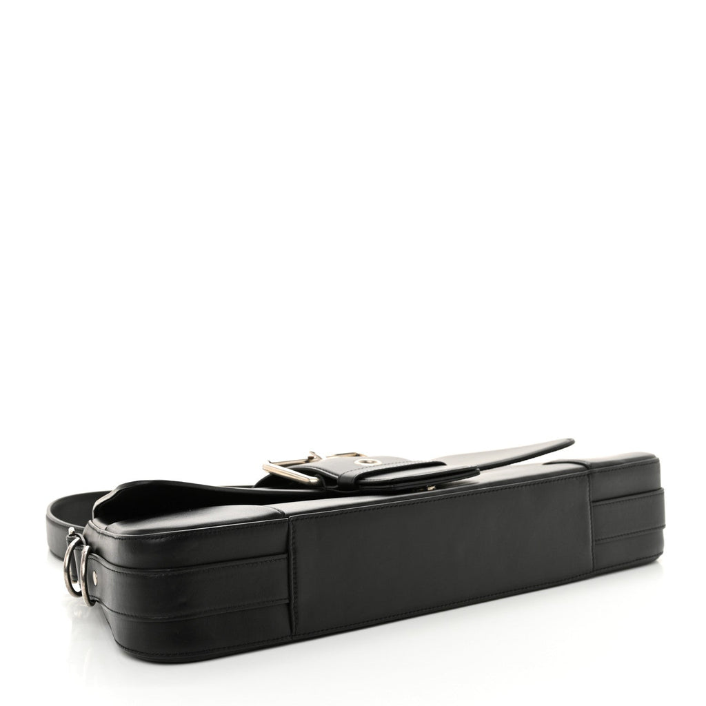 Smooth Calfskin Large Lindsay Shoulder Bag Black
