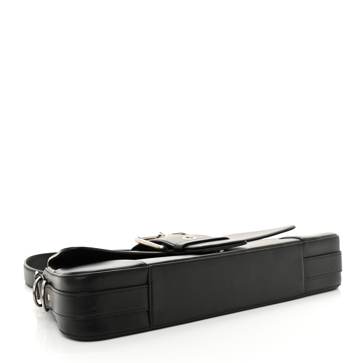 Smooth Calfskin Large Lindsay Shoulder Bag Black