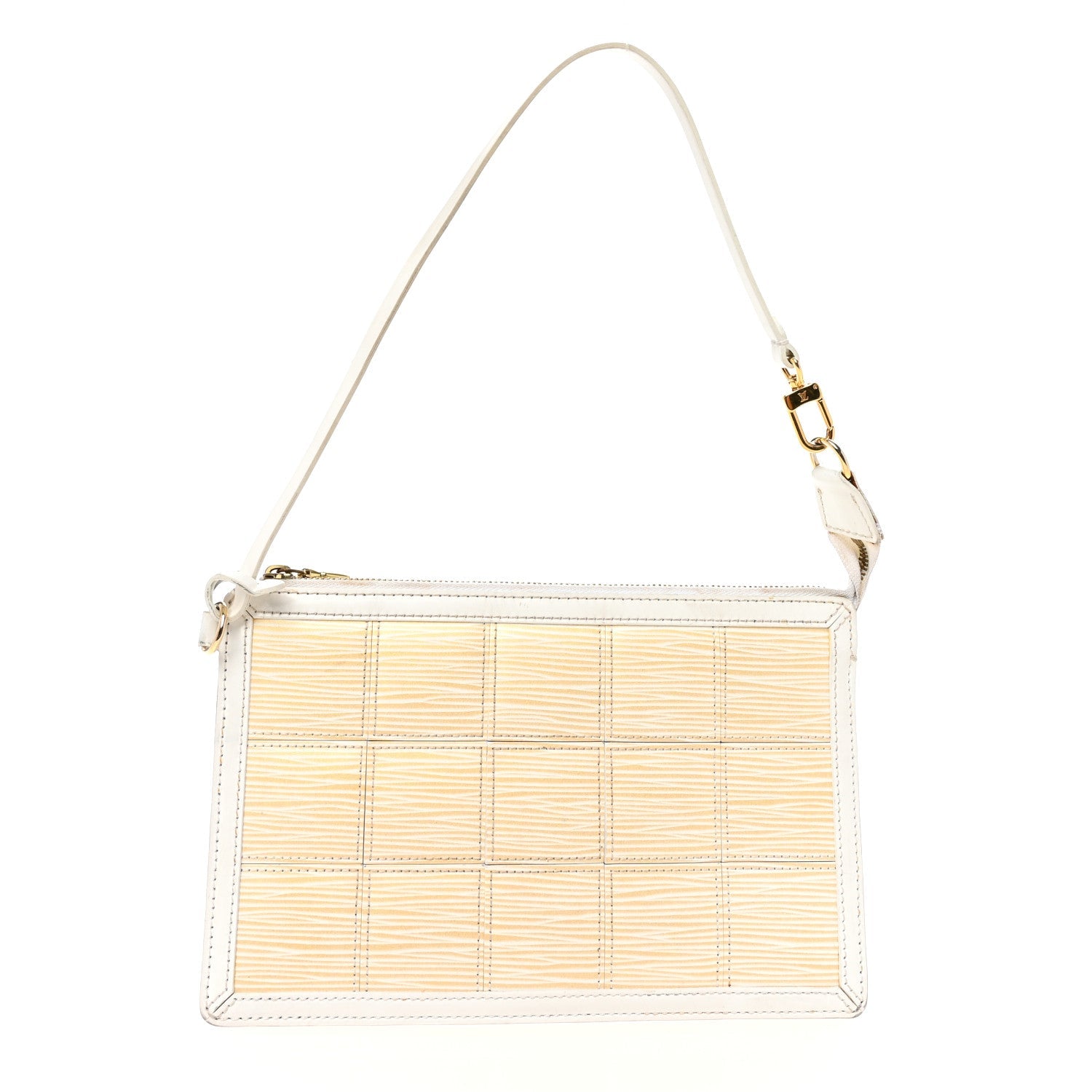Epi Stretch Delmonico Pochette White