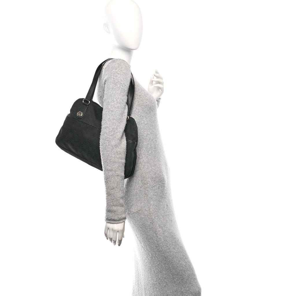 Monogram Medium Charmy Shoulder Bag Black