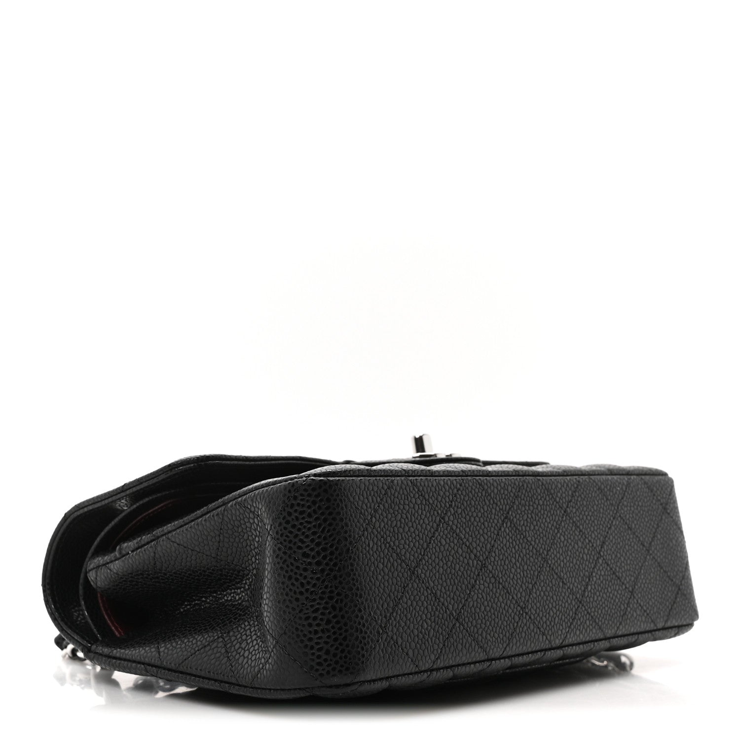 Caviar Quilted Small Double Flap Black