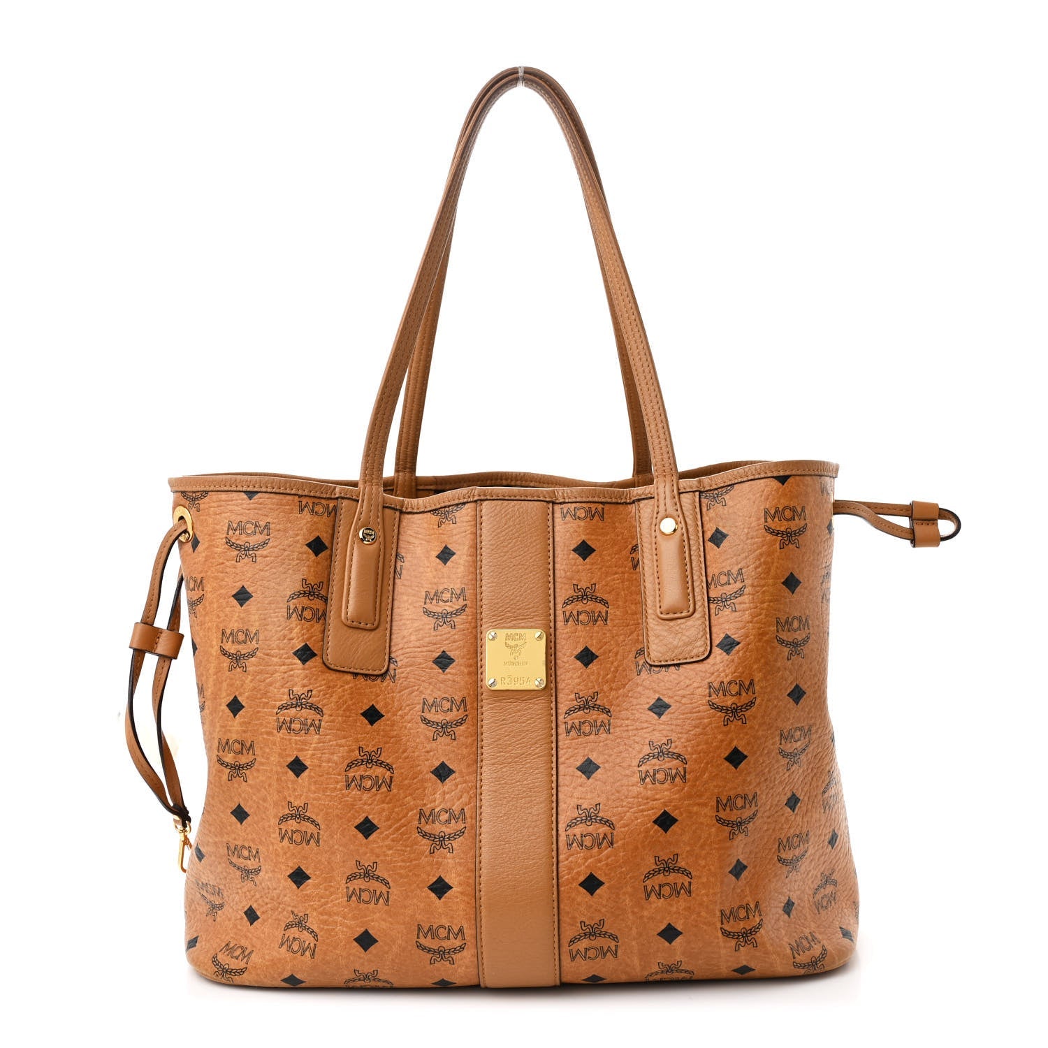 Visetos Medium Liz Reversible Shopper Tote Cognac