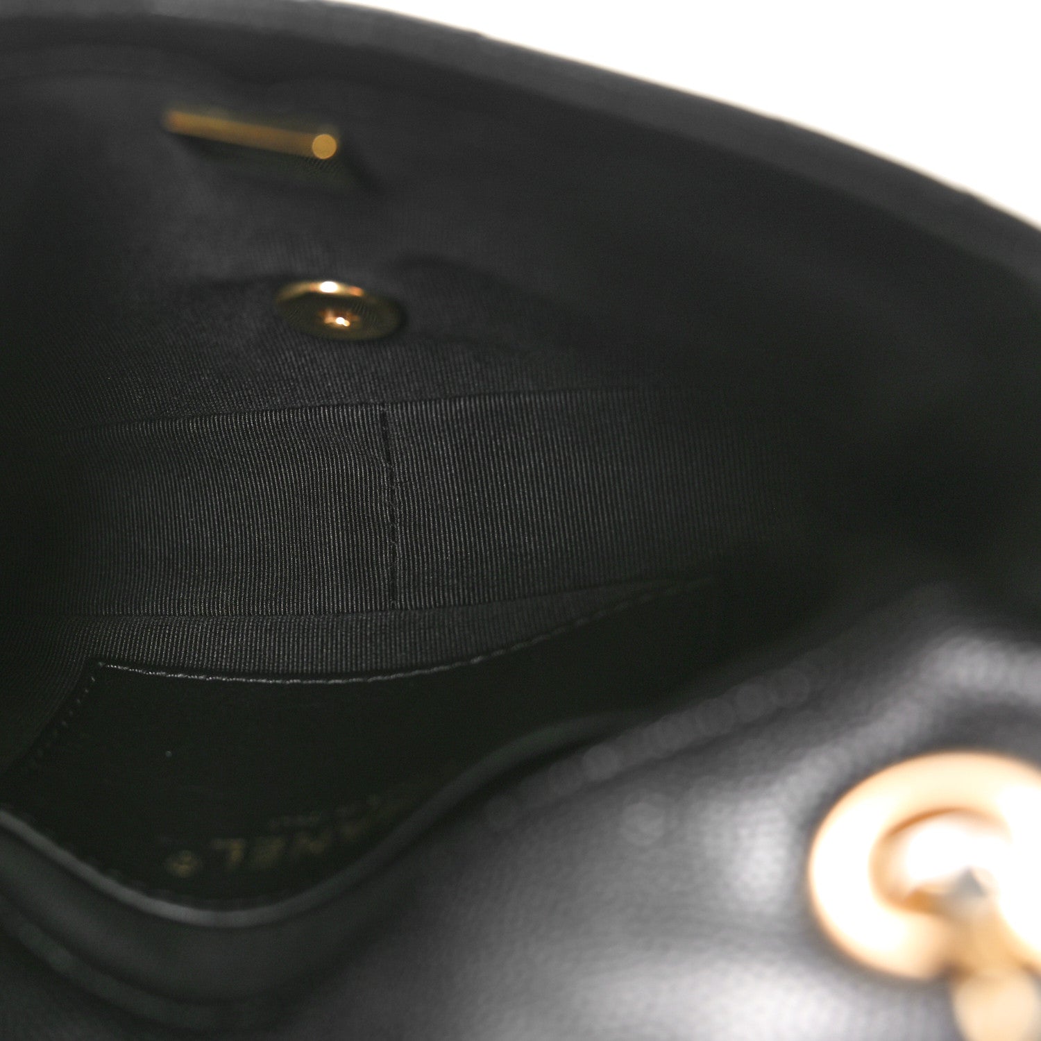 Caviar Quilted Small Chain Flap Black